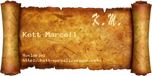 Kett Marcell névjegykártya